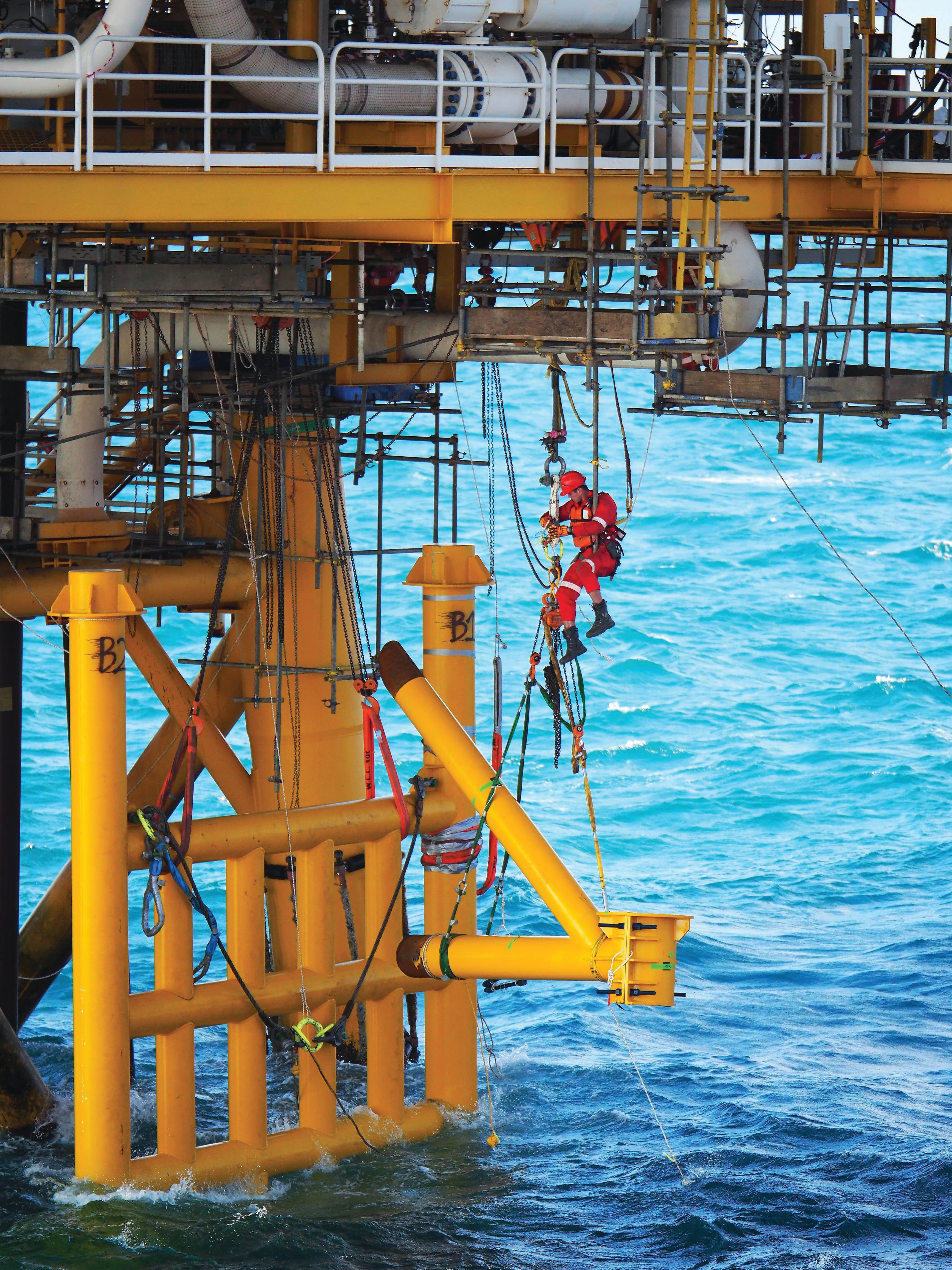 Industrial scaffolding on a large processing plant